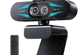 EMEET C60E Dual-Camera 4K Webcam for Streaming, Wide-Angle and Telephoto Cameras Sold by EMEET Direct UK / FBA