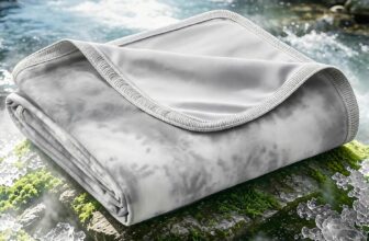 EMME Cooling Throw Blanket for Summer, Q-Max > 0.45 Night Sweats 152x203cm, Throw Blanket Thin, Keep Cooling Breathable Summer Blanket, Double Bed, Sofa,Chair, Watercolor Grey