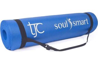 EXCLUSIVENon-Slip High Density 10MM Travel Yoga Mat with Carrying Strap for both men and women with code