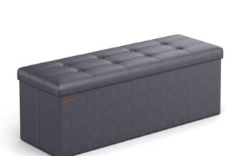 EXCLUSIVESONGMICS 110 cm Ottoman Storage Box Dark Grey Free Delivery Using Code
