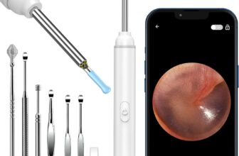 Ear Wax Removal Kit Ear Camera 1920P HD Ear Wax Removal Tool Ear Cleaner Otoscope with 6 LED Lights, 3mm Visual Ear Scope for iPhone iPad Android(White)