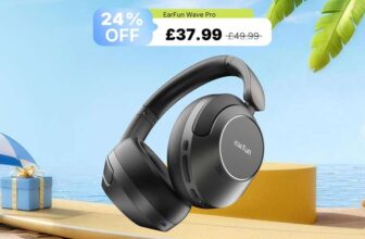 EarFun Wave Pro – Black Hybrid ANC 45dB, Hi-Res LDAC, 80H Battery, Low Latency w/code