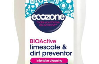 Ecozone BIOActive Limescale & Dirt Preventor Liquid, Washing Machine Cleaner, Appliance Limescale Remover & Rust Remover, Vegan Friendly Eco Conscious Natural Cleaning Products – 750ml