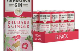 Edinburgh Gin Rhubarb and Ginger cocktail 12 x 250ml cans