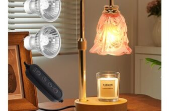 Electric Adjustable Height Candle Warmer Dimmable & 2 Bulbs