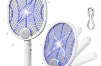 Electric Fly Swatter, 4000V Electric 180-Degree Rotatable Head, Rechargeable 1500mAh sold by MICHAEL JOHN LIMITED FBA