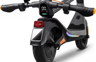 Electric Scooter with Fingerprint Unlock 45-100km Range, 9.5-10.5 Tubeless, 3 Modes Flowing Lights, Adjustable Suspension, 120-180kg Load, 3 Braking, TCS, APP, BMS