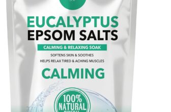 Elysium Spa Calming Eucalyptus Epsom Salts 100% Natural Mineral Salts For Relaxing Muscle Aches, Smoothing and Softening Skin (1kg)