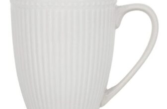 Embossed Porcelain Mug – White