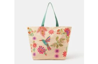 Embroidered Tote Bag.