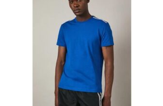 Emporio Armani Crew Neck Tape T-Shirt Blue