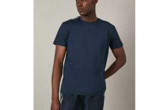 Emporio Armani Crew Neck Tape T-Shirt Navy