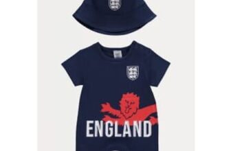 England FA Navy All in One and Bucket Hat Set 0 to 3