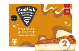 English Cheesecake Company 2 Vanilla & Biscoff Cheesecake Slices 180g instore Newport