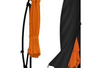 Enzeno Parasol Cover Waterproof,Outdoor Garden Umbrella Cover, Anti-UV, Windproof 205x75x45/32cm – Sold by ZZHHK-EU / FBA