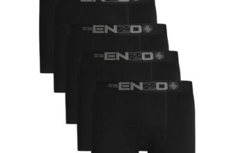 Enzo Mens Designer Boxer Shorts Set 5 Pack