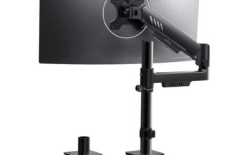 ErGear Single Monitor Arm, Adjustable Desk Monitor Mount for 13-34 Screens, VESA 75×75/100x100mm – Sold by BSQ Technology EU FBA