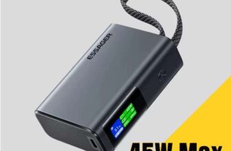 Essager 45W 2-in-1 (CCC) Power Bank 10000mAh Built-In USB-C Cable, 45W Either, 15W Combined Sold Essager Store (w/Code & Store Coupon)