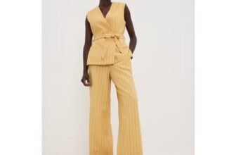 Et Vous Buttermilk Pinstripe Wide Leg Co Ord Trousers