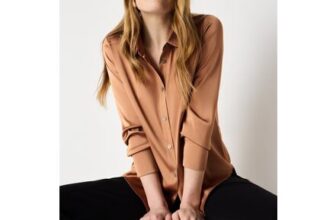 Et Vous Butterscotch Satin Shirt