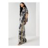 Et Vous Multi Floral Stripe Wide Leg Co Ord Trousers