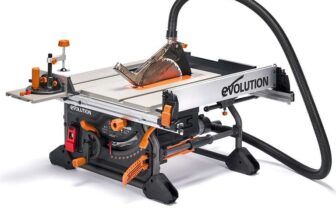 Evolution Power Tools R255TBL Table Saw (Next Gen Rage 5-S) Portable Multi-Material Cutting Blade Included