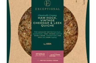 Exceptional by ASDA Ham Hock, Vintage Cheddar & Leek Quiche 400g