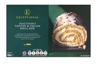 Exceptional by ASDA Hand Finished Toffee & Pecan Roulade 420g