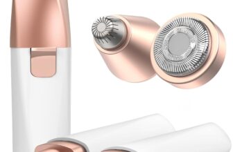 Eyebrow & Facial Hair Trimmer for Women: 2 in1 Rechargeable Facial Hair Removal and Eyebrow Shaver, Painless Shaving with Built-in LED Light – Perfect for Face, Lips, and Body