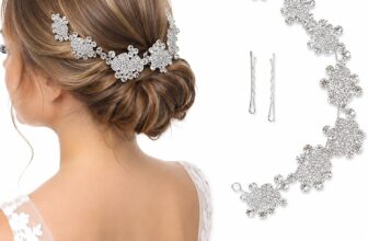 FAIRYGATE Womens Fashion Headbands Bridal Crystal Bride Head Piece Silver Flower Hair Accessories Party Essentials for Women Lady Girl Wedding Decoration D05318