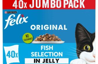 FELIX Original Fish Selection in Jelly Wet Cat Food 40x85g – W/Voucher – £7.73 / £6.73 S&S