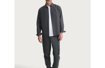 F&F Cotton Rich Straight Leg Cargo Trousers in Khaki