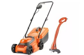 FLYMO SimpliCompact 300 Lawnmower & Mini Trim Grass Trimmer
