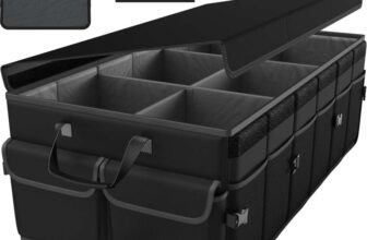 FORTEM Car Boot Organiser Storage for Men Women, 600D Oxford, Non Slip Bottom, Securing Straps, Soft Cover (85L)