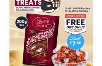 FREE With Order, Lindt LINDOR Double Chocolate Truffles Box