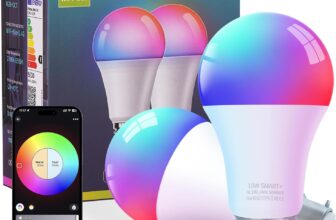 FRIDEKO HOME Smart Light Bulb – WiFi Bayonet Light Bulbs, LED Color Changing Light Bulb Work with Alexa and Google Assistant, 10W B22 RGBCCT Dimmable Lightbulbs, 800LM,2 Packs
