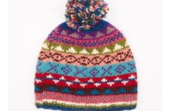 Fairisle Knitted Bobble Beanie