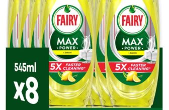 Fairy MaxPower Washing Up Liquid Lemon 8 x 545ml (£18.82 S&S)