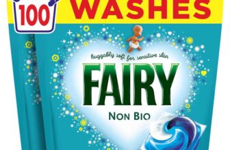 Fairy Non Bio Washing Liquid Pods, Voted No1 for Sensitive Skin 100 Washes