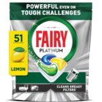Fairy Platinum Dishwasher Tablets, Lemon, 51 Capsules – £6.19 / £5.54 S&S
