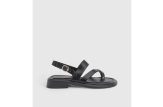 Faith: Isabelle Faux Leather Toe Loop Chunky Flat Sandals
