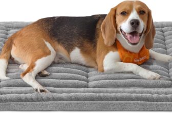 Feandrea Dog Bed Mat, L, 90 x 65 cm, Pet Blanket for Dogs and Cats, Machine Washable Pet Sofa Protector, Dove Grey PPB043GD01