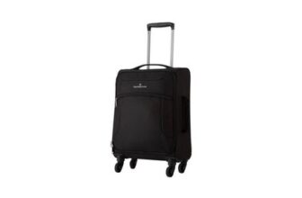 Featherstone 4 Wheel Soft Cabin-Size Suitcase – Black