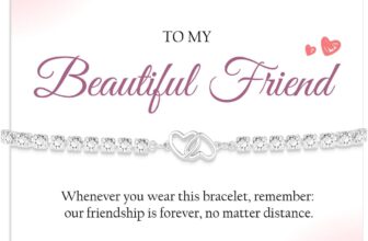 Fehki Friendship Gifts for Women 925 Sterling Silver Heart Tennis Bracelet for Teen Girls Best Friend Birthday Gifts for Sister Bride Jewellery
