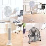 Fine Elements 16 Inch Pedestal Fan X £20/ 30 Inch Tower Fan £25 / 16 Inch Chrome Floor Fan £35