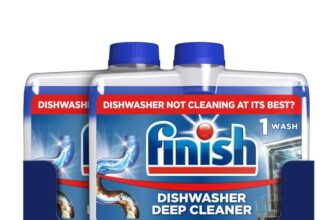 Finish, Dishwasher Cleaner, Fresh Scent, 500ml (250ml x 2 pck), Removes Grease, Limescale and Dissolves Clogs, Fights Odour for a Cleaner