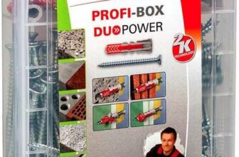 Fischer 538622 Plug Set, Profibox Duopower and Screw Plug Set, Red, Grey, Set of 160 Pieces