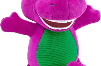 Fisher-Price Barneys World Barney Plush Dinosaur Character 8-inch Toddler Toy, Preschool Pretend Play, Kids Ages 2 Years, HVF40