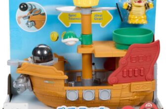 Fisher-Price Little People My Mario Bowsers Airship Toy Playset with 1 Figure