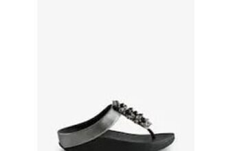 FitFlop Purple Fino Bauble Bead Toe Post Sandals